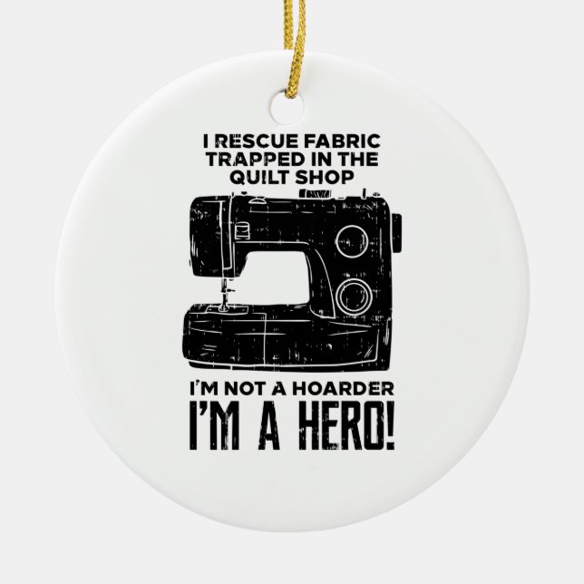 Ornamento De Cerâmica Máquinas De Costura (Frente)