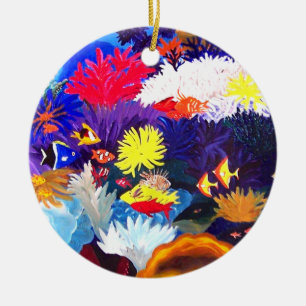 Ornamento De Cerâmica Mar de Coral