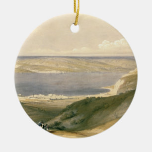 Ornamento De Cerâmica Mar de Galilee ou de Genezareth, olhando para a