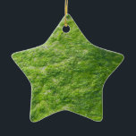 Ornamento De Cerâmica Mar Verde Moss Nature Grass Beach Náutico<br><div class="desc">Projetado com legal fotografia de praia de musgo marinho!</div>