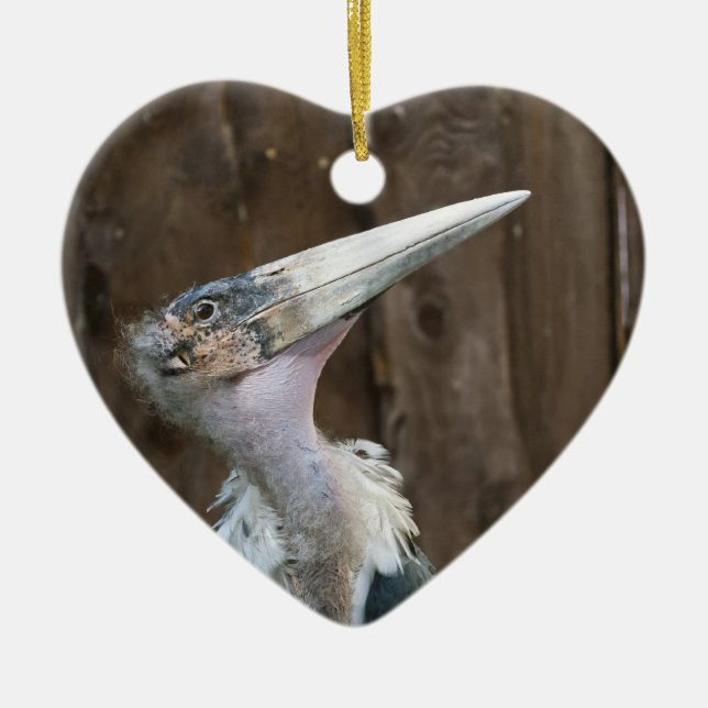 Ornamento De Cerâmica Marabou Stork (Frente)