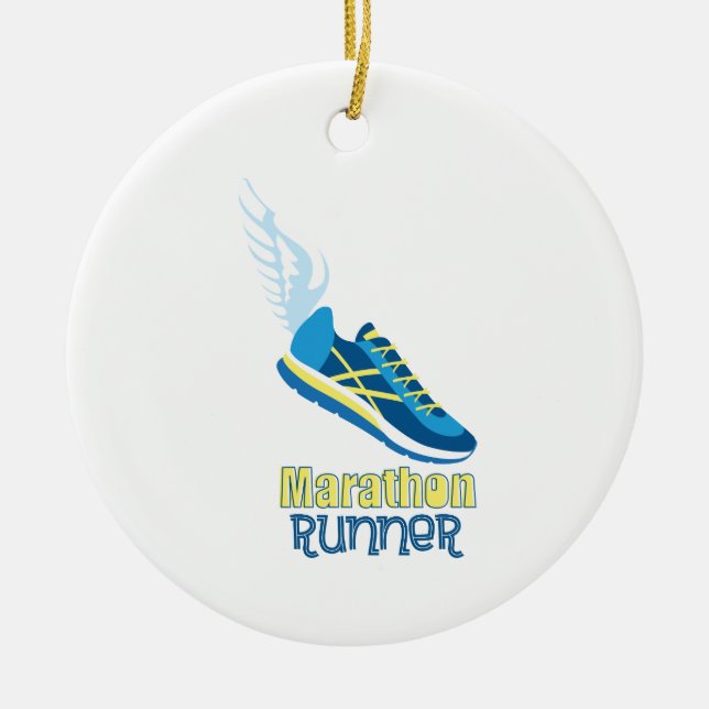 Ornamento De Cerâmica Marathon Runner (Frente)
