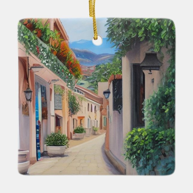Ornamento De Cerâmica Marbella Old Town (Frente)