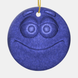 Ornamento De Cerâmica Marble Azul