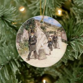 Ornamento De Cerâmica Marcha de Casamento por Robinson, Vintage Newlywed