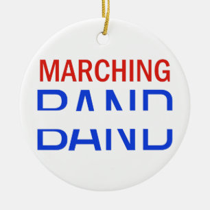 Ornamento De Cerâmica Marching Banda School Name Drop