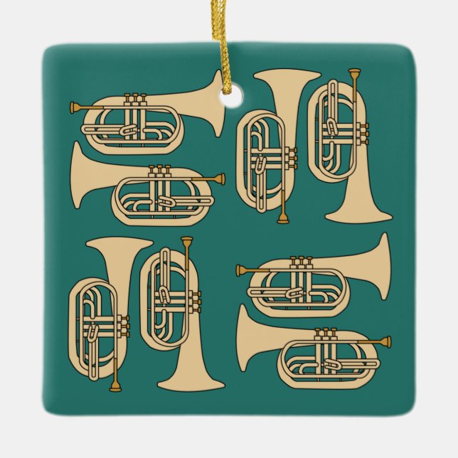 Ornamento De Cerâmica Marching Baritone Crosshatch Tote Bag (Frente)