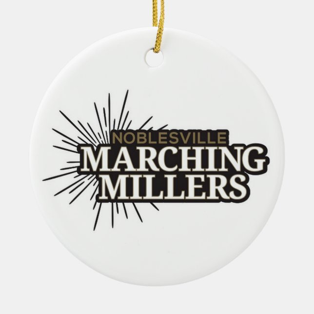 Ornamento De Cerâmica Marching Millers Round Ornament (Frente)