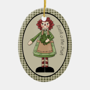 Ornamento De Cerâmica Março "Luck O' the Irish" Annie Ornament
