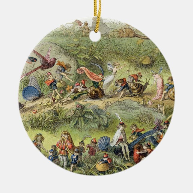 Ornamento De Cerâmica Março triunfal do Duende-Rei, ilustração de (Frente)