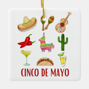 Ornamento De Cerâmica Margarita E Arco Coquette Cinco De Mayo