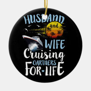 Ornamento De Cerâmica Marido e Parceiro de Cruzamento de Esposa para Cru