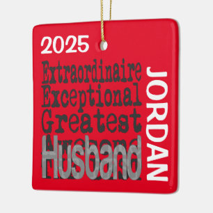 Ornamento De Cerâmica Marido Extraordinário PERSONALIZADO
