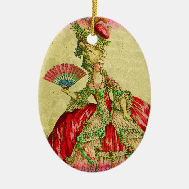 Ornamento De Cerâmica Marie Antoinette Keepsasasaame Ornament (Frente)