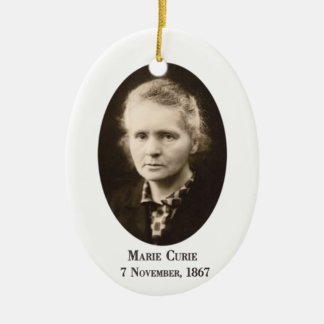 Ornamento De Cerâmica Marie Curie (Frente)