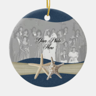 Ornamento De Cerâmica Marinho Blue Ocean Starfish Foto