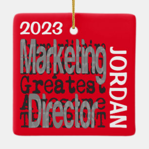 Ornamento De Cerâmica Marketing Diretor Extraordinário PERSONALIZADO
