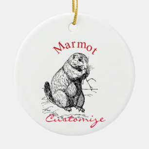 Ornamento De Cerâmica Marmot Marmot Thunder_Cove