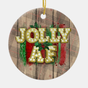 Ornamento De Cerâmica Marquee Jolly AF Cerâmica Ornament
