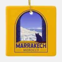 Marrakech Marrocos Cat Retro