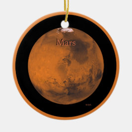 Ornamento De Cerâmica Mars Globe pela NASA