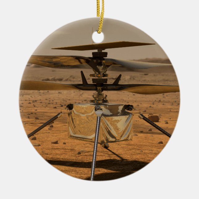 Ornamento De Cerâmica Mars Ingenuity Helicopter (Frente)