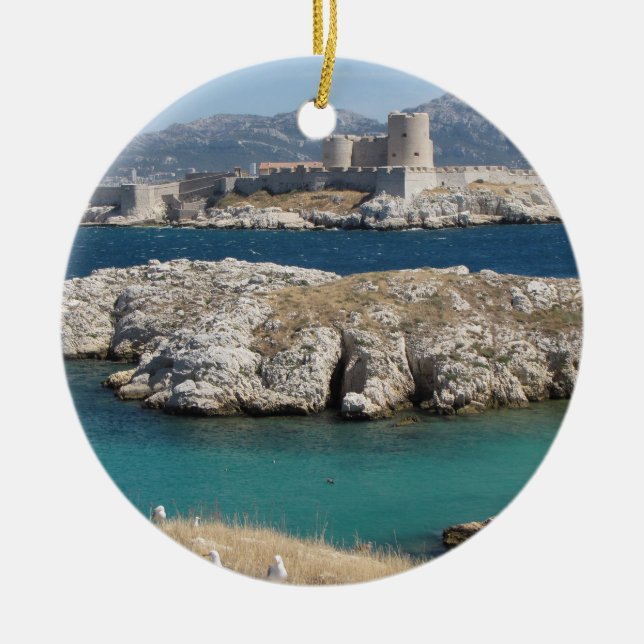 Ornamento De Cerâmica Marselha França (Frente)