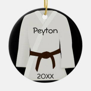 Ornamento De Cerâmica Martial Arts Brown Belt Ornament