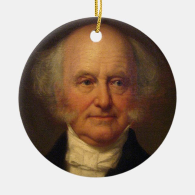 Ornamento De Cerâmica Martin Van Buren 8º Presidente (Frente)