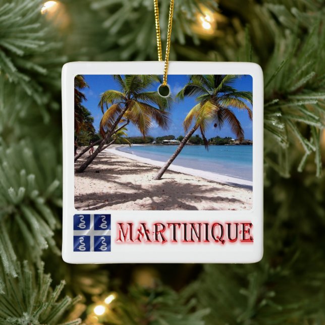 Ornamento De Cerâmica MARTINIQUE, LES SALINES Beach, (Árvore)