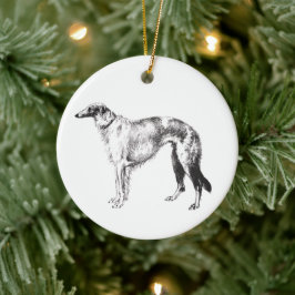 Ornamento De Cerâmica Martynow Borzoi Ornament