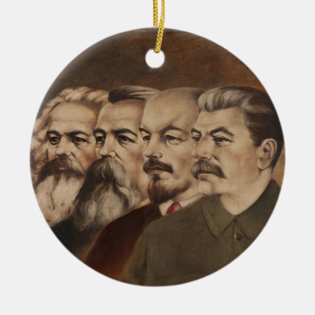 Ornamento De Cerâmica Marx, Engels, Lenin, e Stalin (Frente)