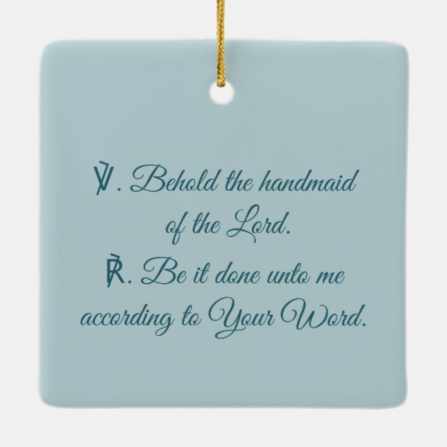 Ornamento De Cerâmica Mary, da Anunciação de F. Lippi (Detalhe; M 038) (Verso)