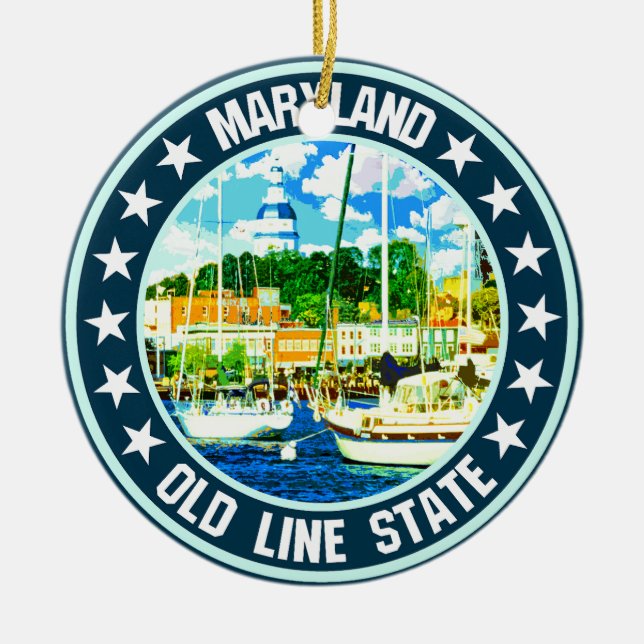Ornamento De Cerâmica Maryland (Frente)