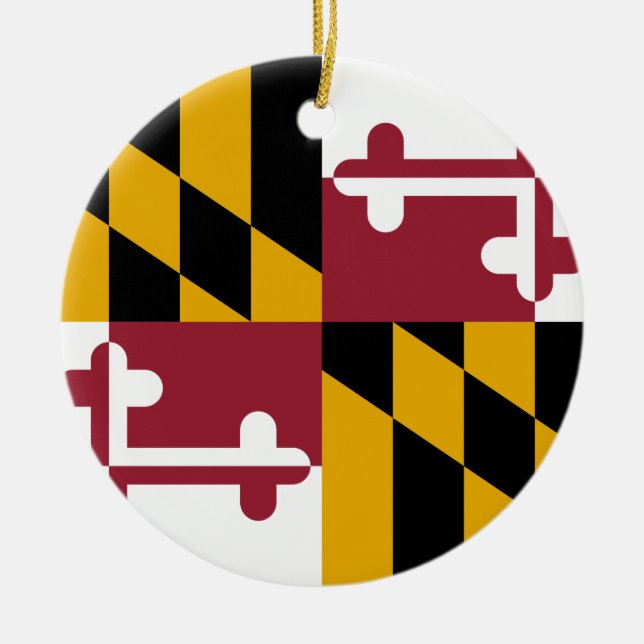 Ornamento De Cerâmica Maryland Flag (Frente)