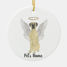 Ornamento De Cerâmica Máscara de Fawn Grande Dane Simpatia Memorial