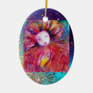 Ornamento De Cerâmica MÁSCARA EM VERMELHO, Monograma