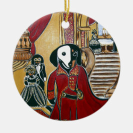 ORNAMENTO DE CERÂMICA MASCARADA DOXIE