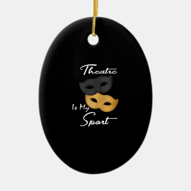 Ornamento De Cerâmica Máscaras de teatro de Atriz de Ator Engraçado femi (Frente)