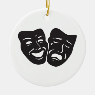 Ornamento De Cerâmica Máscaras do teatro do drama da tragédia da comédia