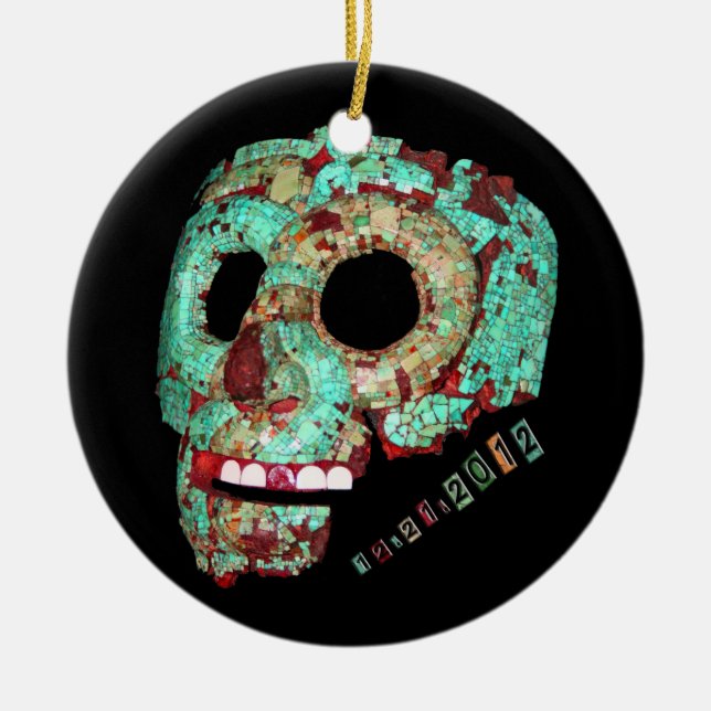 Ornamento De Cerâmica Mask-2012 maia (Frente)