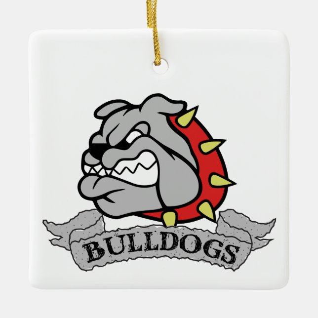 Ornamento De Cerâmica Mason Bulldog (Frente)