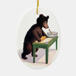 Ornamento De Cerâmica Massa do rolamento do urso de ursinho para