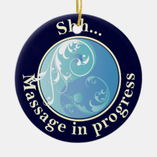 Ornamento De Cerâmica Massagem em Andamento Yin Yang Door Hanger