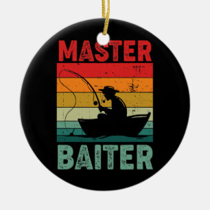 Ornamento De Cerâmica Master Baiter Retro Vintage Pesca 