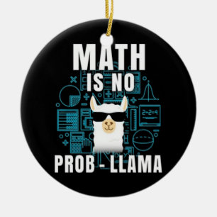 Ornamento De Cerâmica Matemática Não É Prob Llama
