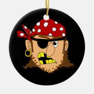 Ornamento De Cerâmica Material customizável do pirata do homem do pirat