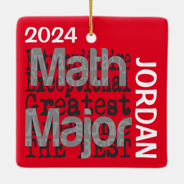 Ornamento De Cerâmica Math Major Extraordinaire CUSTOM (Verso)