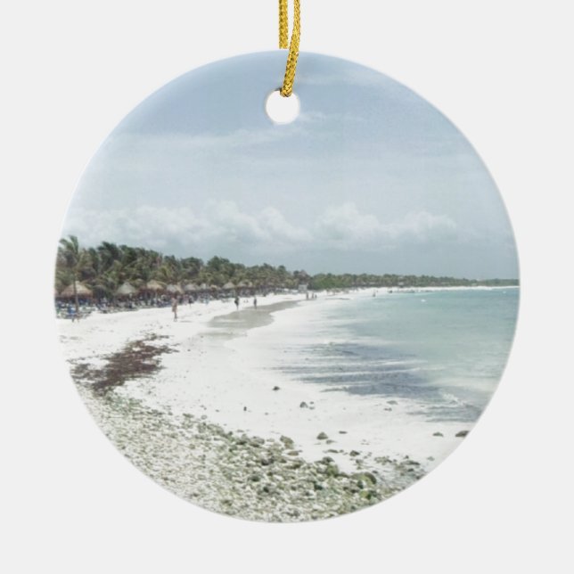 Ornamento De Cerâmica Maya de Riviera (Frente)