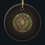 Ornamento De Cerâmica Mayan Calendar - color<br><div class="desc">Mayan Calendar - color</div>